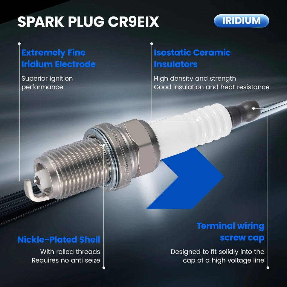 Conjunto de 4 velas de ignição de irídio 6341 para Dodge B2500 B3500 D150 D250 D350 - Imagem 4 de 4