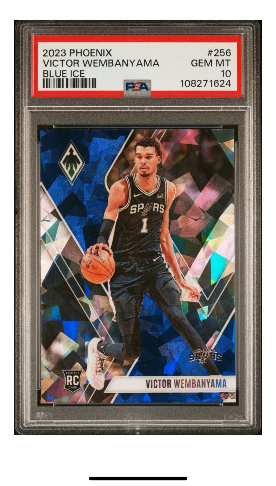 2023-24 Panini Phoenix Victor Wembanyama #256 Blue Ice (RC) PSA 10 Gem mint