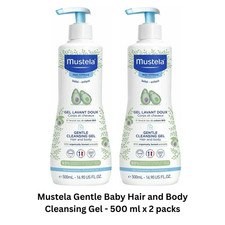 Mustela Gentle Baby Hair and Body Cleansing Gel - 500 ml x 2 packs