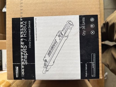 Generac SnapRS RS802 Q322 Inline Disconnect Devices Box Of 36 For PV Link