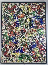 Vintage Original Oil Painting Abstract Expressionism Colorful Textured Signed 69