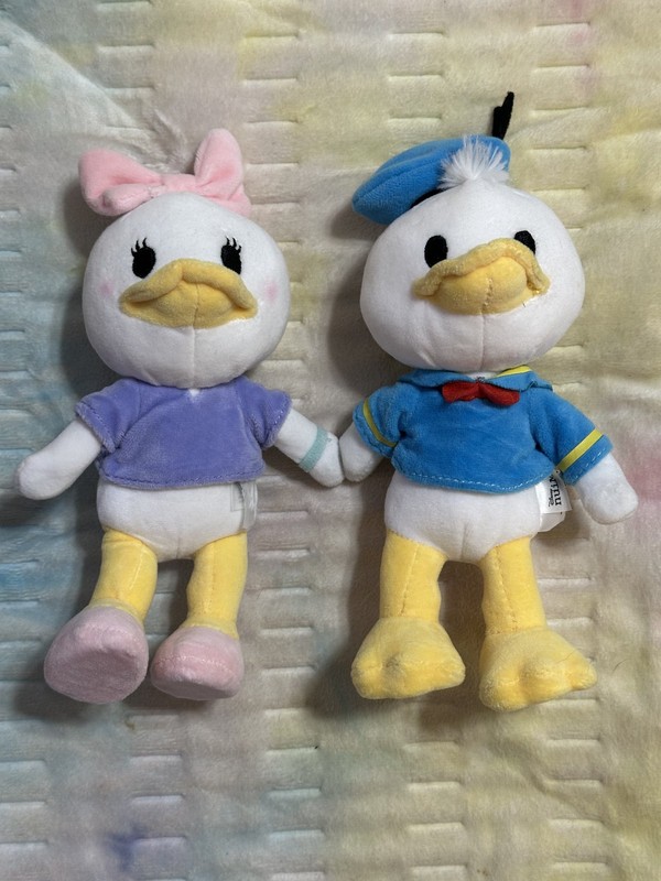 Donald & Daisy Nuimos Disney Plush Set EUC Torn Tags Disneyland Parks Japan