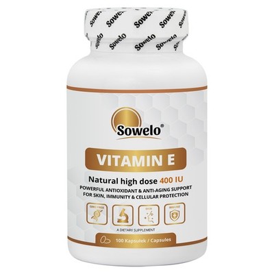 Vitamin E 400 I.E. Softgel-Kapseln   Natürlich & hoch bioverfügbar   Sowelo