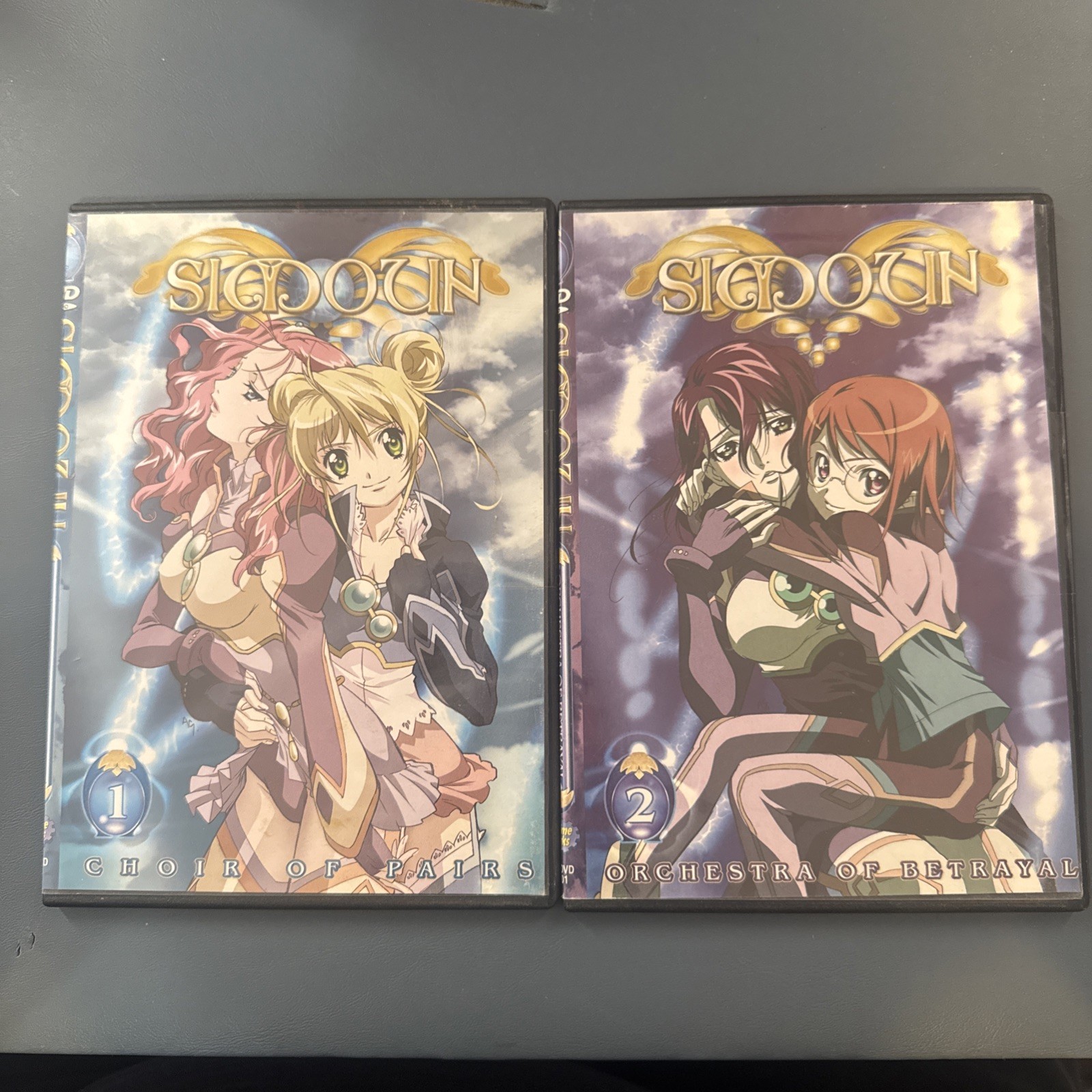 Simoun Vol 1 Choir of Pairs And Vol 2 Orchestra Of Betrayal (DVD, 2007) Anime