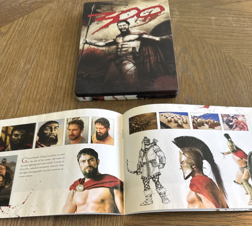 300 Movie Region 3 Gerard Butler 2-Disc Widescreen SteelBook Edition W/art Book Foto 3 de 4