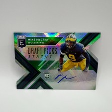 2018 Panini Elite Status Die-Cut Green Mike McCray Auto RC #225 /5