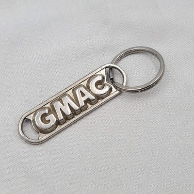Vintage GM Keychain GMAC Silver Metal Fob General Motors 2.25