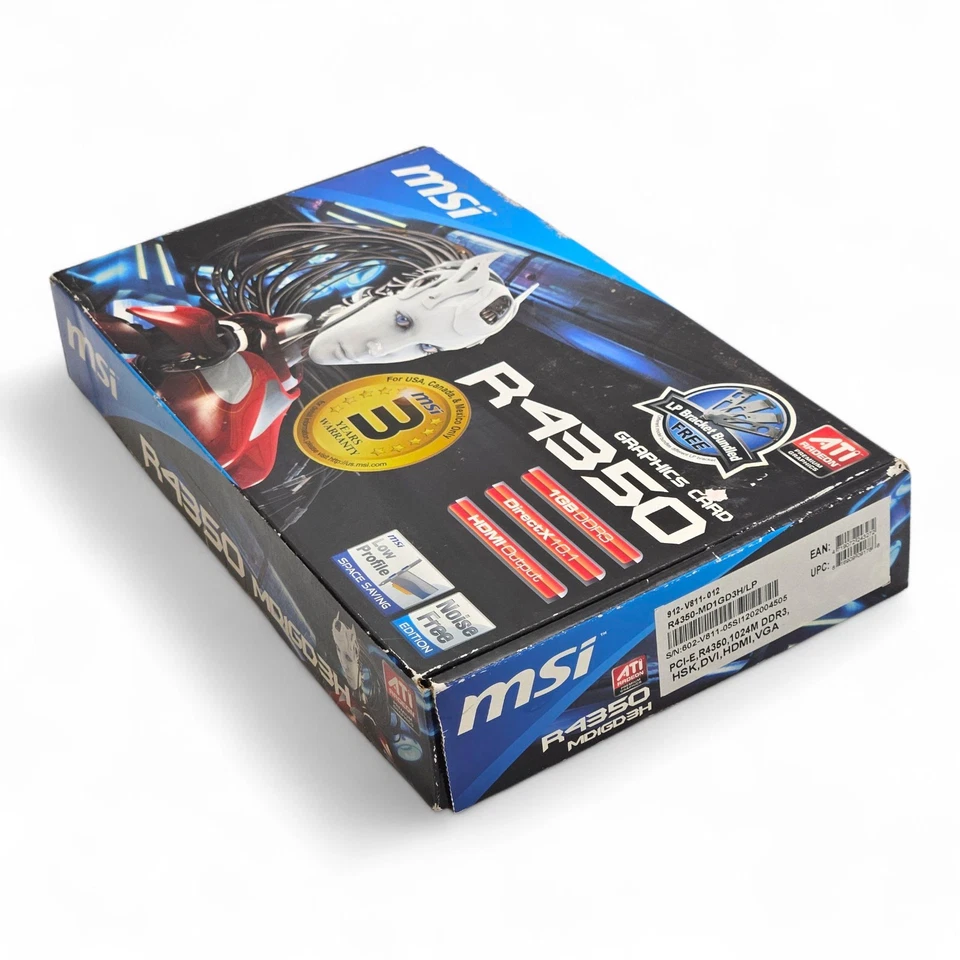 MSI ATI Radeon HD R4350-MD1GD3H/LP 1GB DDR3 PCI-E 2.0 x16 HDMI / DVI / VGA - Image 4 of 4