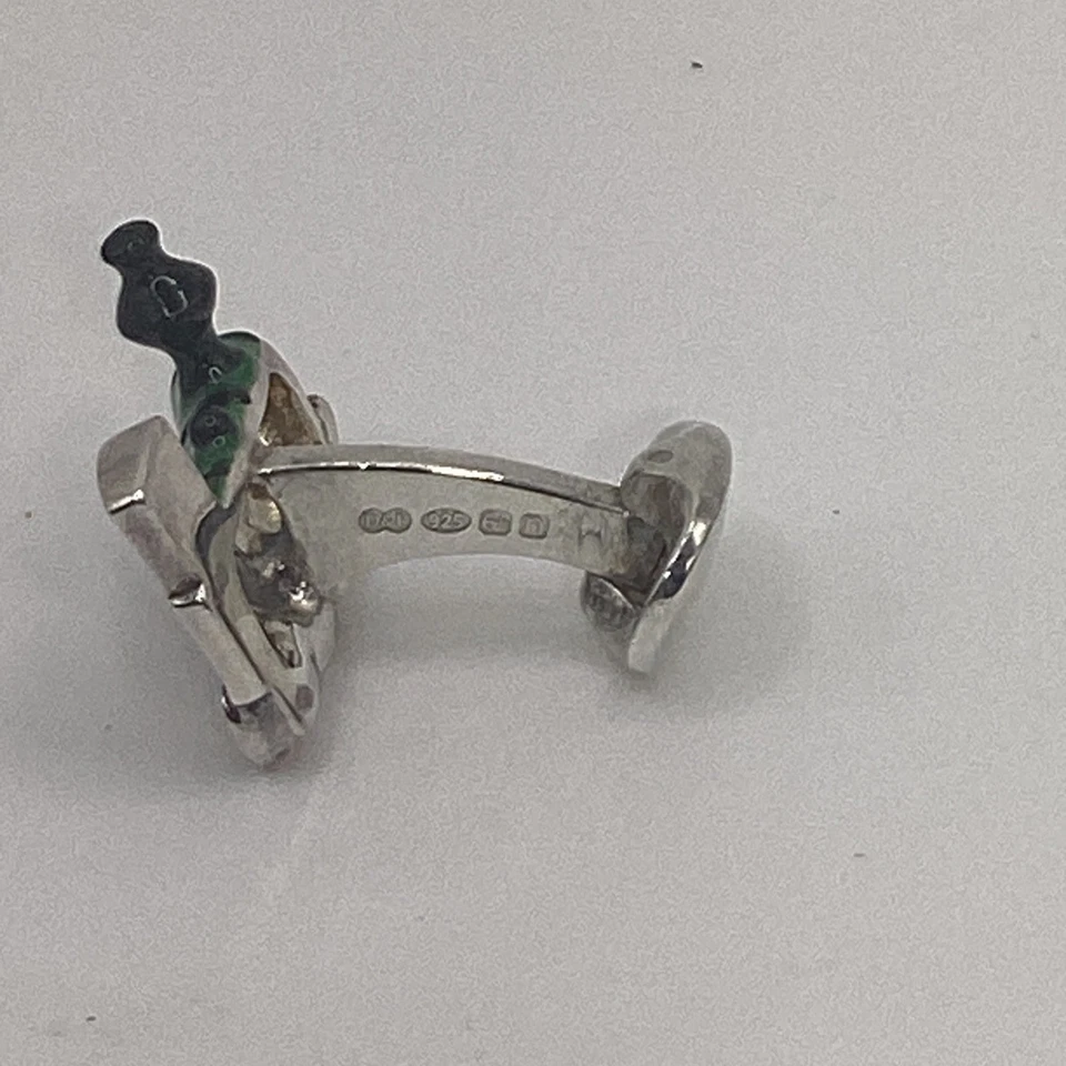 Deakin& Francis Sterling Silver Enamel Steam Train Cuff links - Image 4 of 4