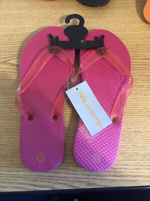 Aqua Stop Small 6 Women s Flipflops Sandals Shoes Fuchsia (apt-1055)