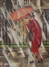 Girl Going by Trinity in the Rain By Una Watters Quality Print - Frame Me