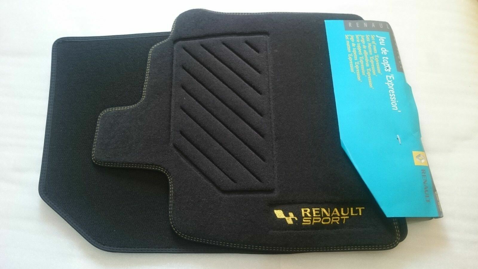 Tapis Clio 3 sport avec système antidérapant et talonnette renforcée logo jaune