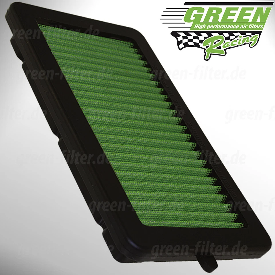 GREEN Sportluftfilter für Nissan Micra & Renault Clio & Captur Luftfilter