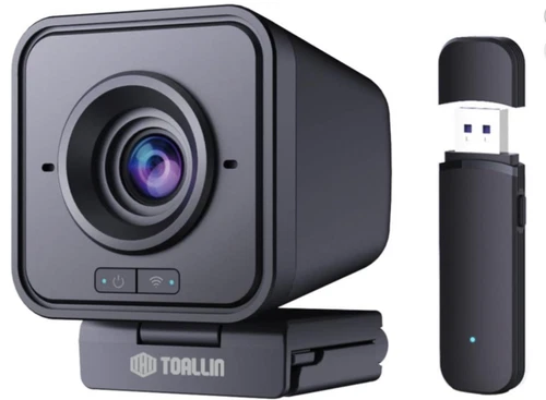 TOALLIN Wireless Webcam for PC, 1080P Full HD, Built-in Noise-Canceling Wireless