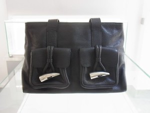 zwart Originele Burberry zwart leer schoudertas leer canvas SqTnCSwxz