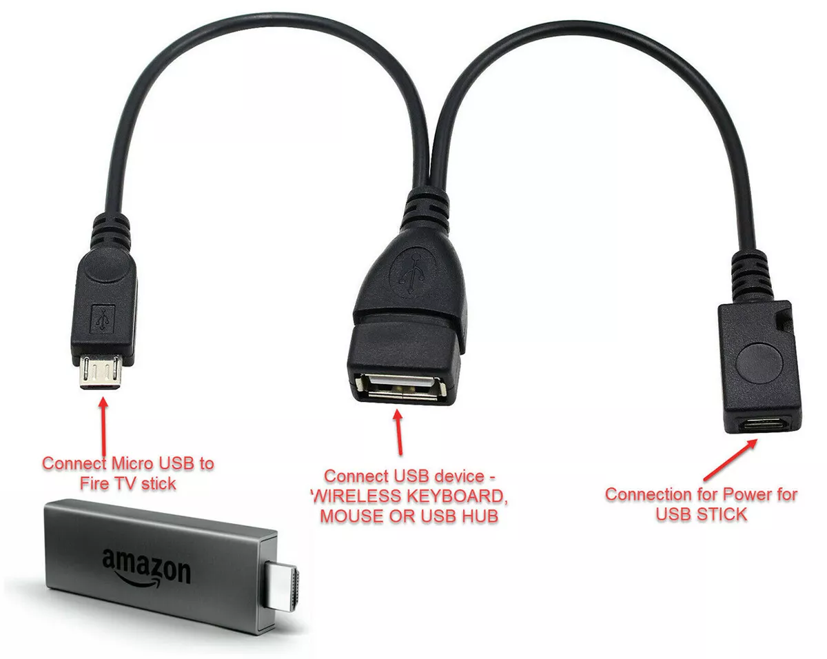 3 PORT USB HUB Ethernet Adapter & OTG CABLE compatible with   Firesticks