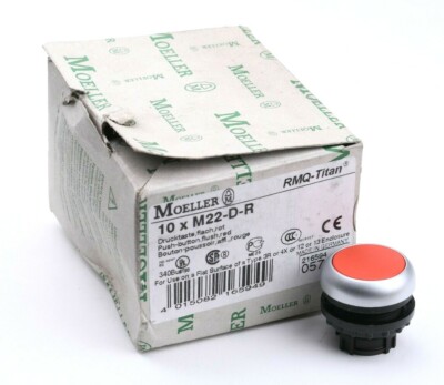 10x Moeller M22-D-R Drucktaste flach rot Druckknopf Druckschalter Schaltelement
