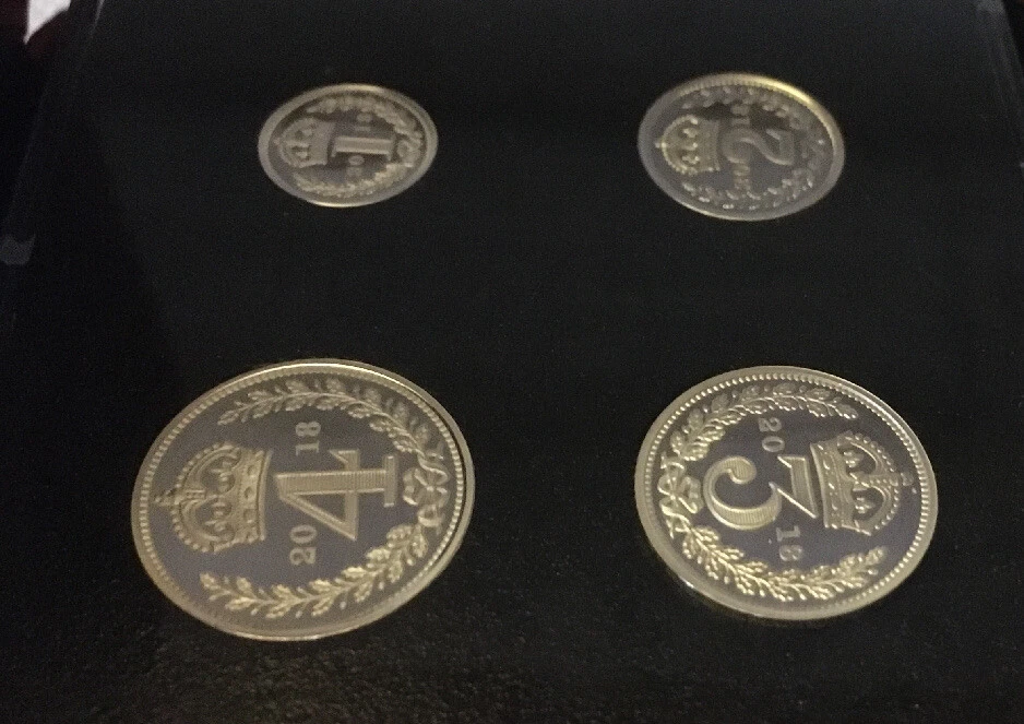 *RARE U.K. 2018 MAUNDY 4 Coins STERLING SILVER PROOF SET w/Orig. ROYAL MINT Box! - Image 3 of 4