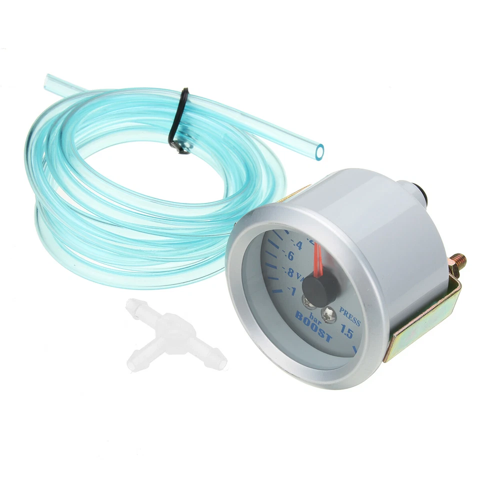 2" 52mm Universal LED Blue Light Car Meter Boost/Turbo Vacuum Meter Gauge - Image 3 of 4