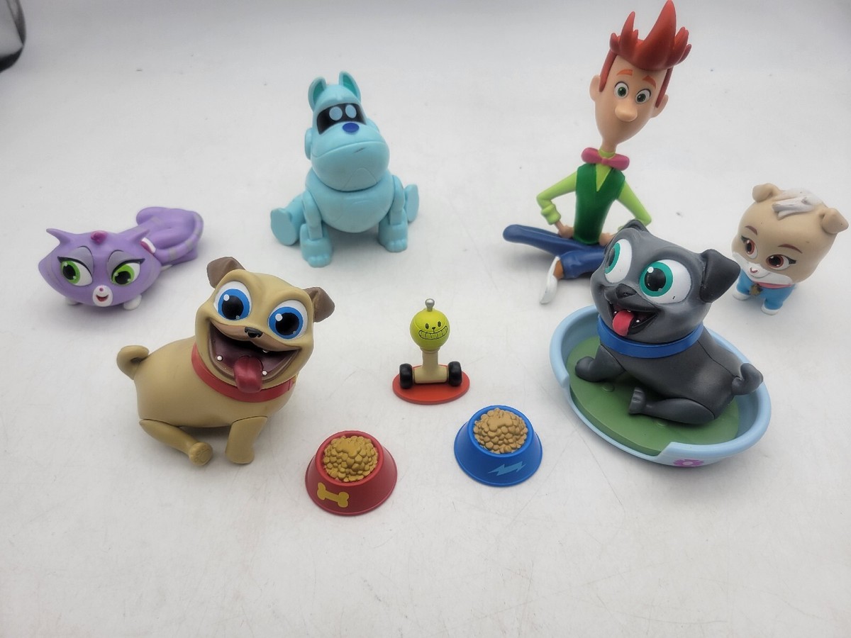 Disney Jr Puppy Dog Pals Mini PVC Figures Toppers 9p Lot Bingo