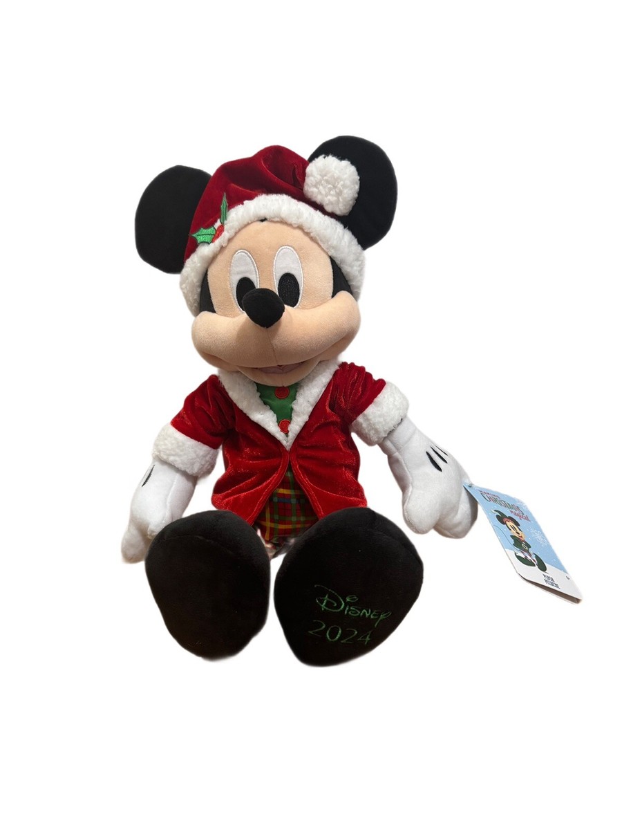 Disney Parks Mickey Mouse Holiday Plush 2024 Medium 16