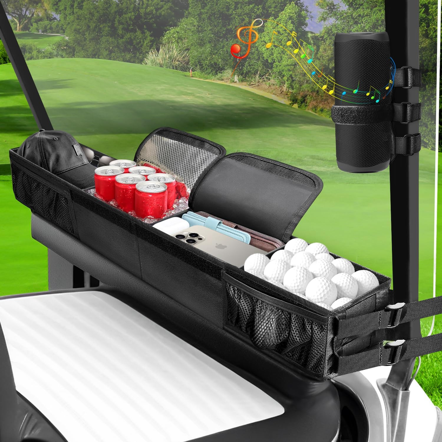Cart Accessories Basket - No Drilling Storage Club Car Yamah