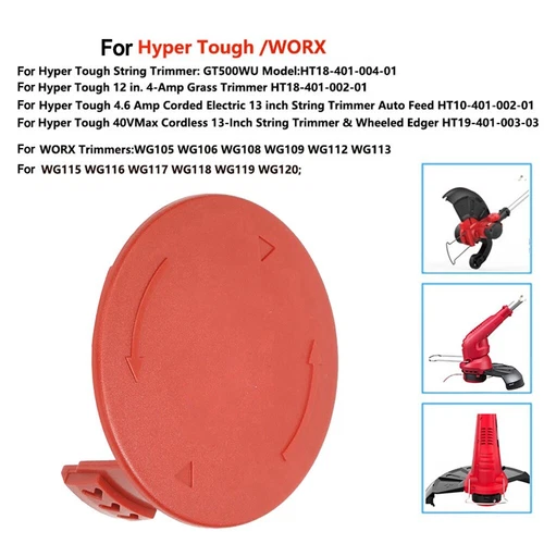 2PC Red Grass Eater Spool Cap Cover For Hyper Tough Trimmer HT19-401-003-06 HOT - Picture 10 of 21