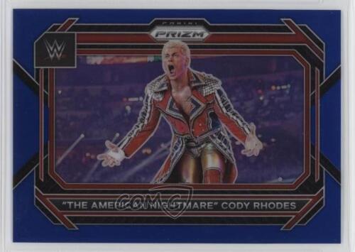2023 Panini Prizm WWE Blue Prizm /199 Cody Rhodes The American Nightmare #1 - Afbeelding 1 van 3