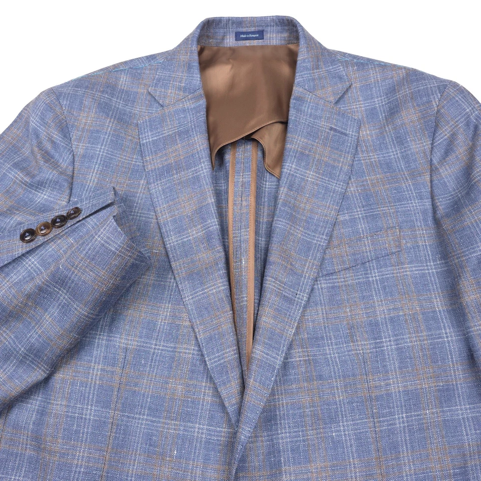 $1295 Peter Millar Crown Crafted Andover Plaid Sport Coat Blazer Jacket Mens 44R - Image 2 of 4