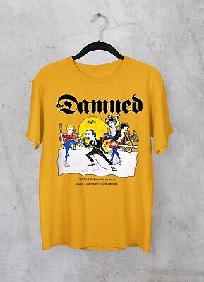 Vtg The Damned Band In Concert Heavy Cotton Yellow All Size Vtg The Damned Band In Concert Heavy Cotton Yellow All Size