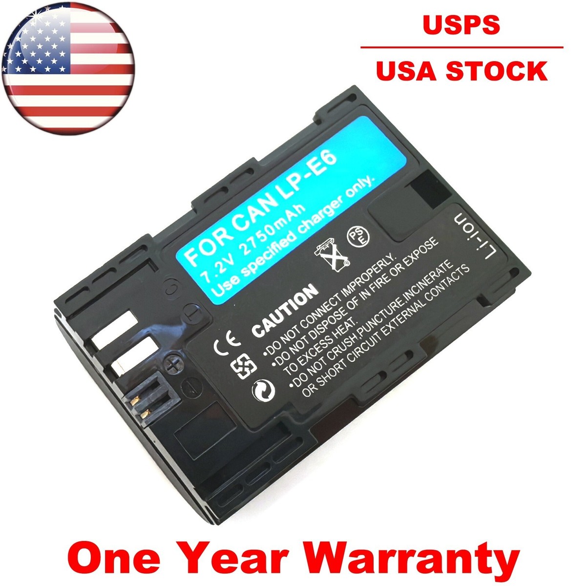 Battery Pack For LP-E6 Canon EOS 5D Mark II EOS 5D Mark III EOS 5D