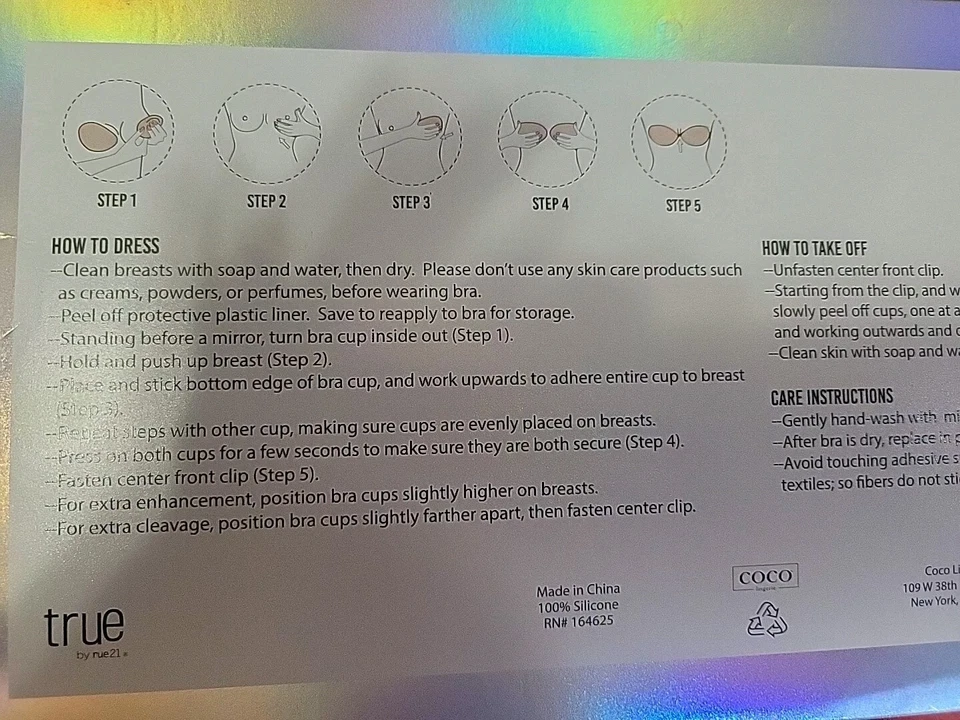 Sujetador autoadhesivo de silicona talla C Foto 3 de 3