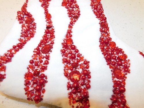 Frontgate Peppermint Swirl Christmas Stocking by Kim Seybert $199 NO MONOGRAM - Picture 3 of 6