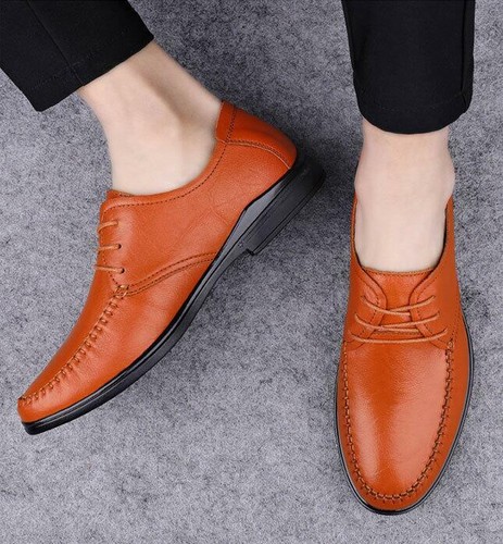 Genuine Leather Mens Closed Toe Oxfords 
