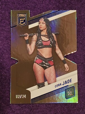 2023 WWE Donruss Elite - Cora Jade - Gold Die Cut Blue - 02/24