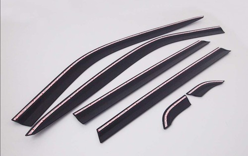 Smoke Weathershield Weather Shield Window Visor 6p for 2022 Hyundai Palisade - Picture 5 of 7