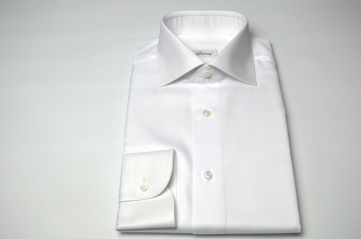 NEW BRIONI Dress White SHIRT 100% Cotton Size 17.5 Us 44 Eu NEW BRIONI Dress White SHIRT 100% Cotton Size 17.5 Us 44 Eu