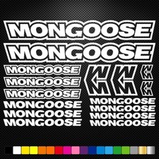 MONGOOSE - 16 Vinyl Decals Stickers Sheet Bike Frame Cycle Cycling Bicycle