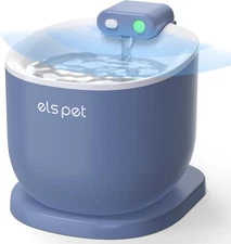 Cat Water Fountain: ELS PET 5000mAh Battery Operated Cat Fountain, 2.5L/84oz Wir