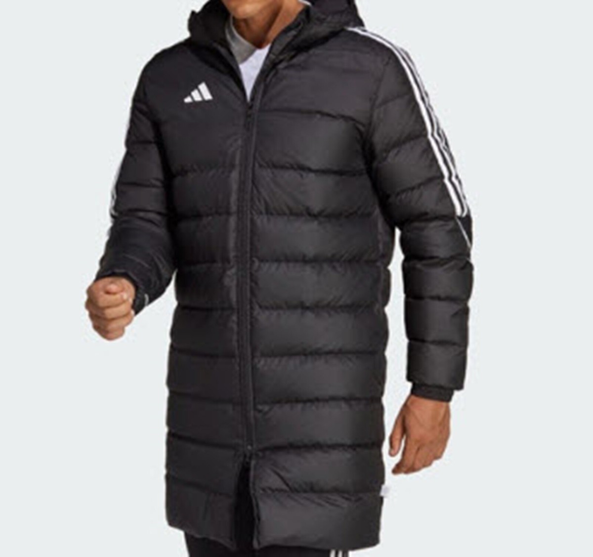 Adidas Men Tiro 23 Long Down Coat Padded Jacket Black Top