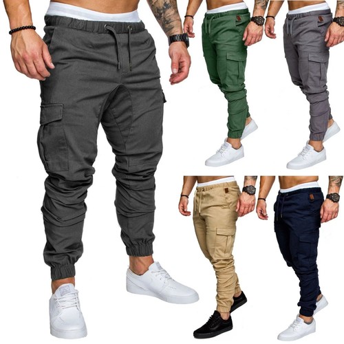 New Workwear Multi-pocket Trousers for Men, Woven Fabric Casual Pants, Leggings - Bild 14 von 34