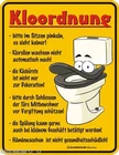 Metal sign 17 x 22, toilet order, advertising sign frameless ® art. 3300