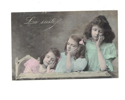 SB2108 VICTORIAN GIRLS MAKE A BET FANTASY RPPC HAND. COL