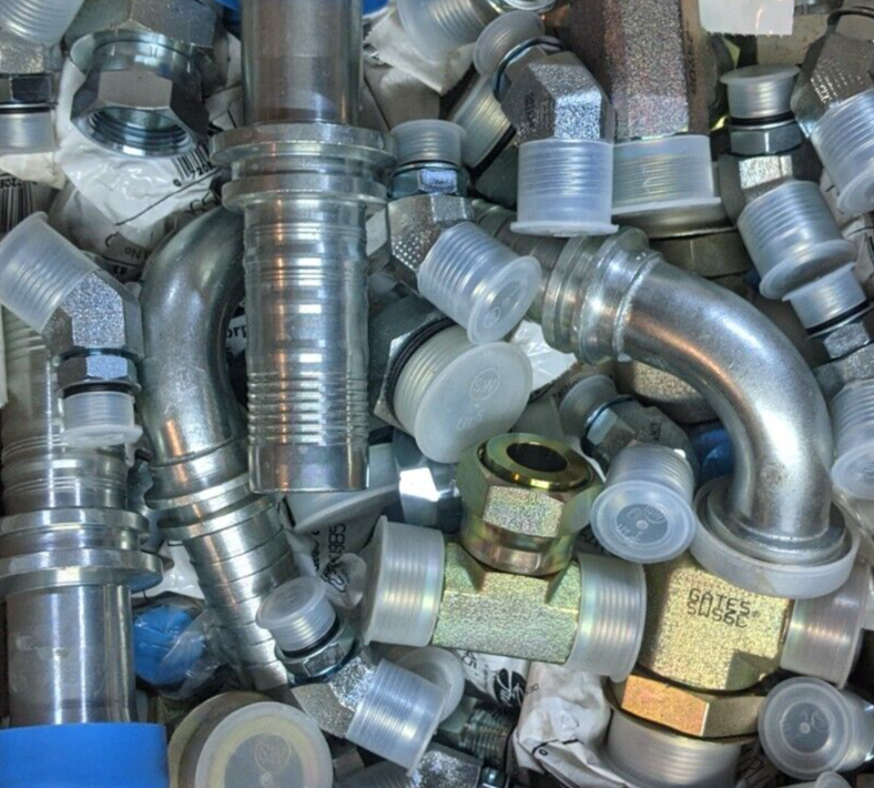 100 x New Gates Hydraulic Hose Crimp Fittings, Couplers, Adapters Bulk Lot 8 eBay