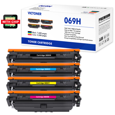 4 Toner kompatibel zu Canon 069 069H für i-SENSYS MF752Cdw MF754Cdw[MIT CHIP]