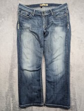 BKE Buckle Payton Jeans Womens Size 30 Denim Straight Leg Stretch Embroidered