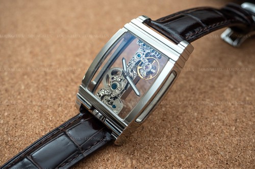 Herren Silber Brücke mechanische Handuhr - braunes Leder DIASTERIA 1688 - Bild 6 von 12