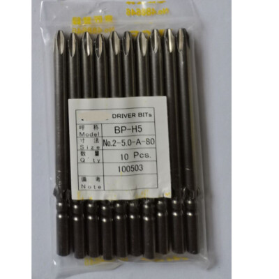 10 Pcs For HIOS DRIVER BITS BP-H5-2-5.0-A-80 Electrical Batch Head Dismantling