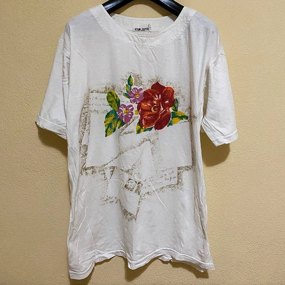 Maglietta maglia fiori da donna