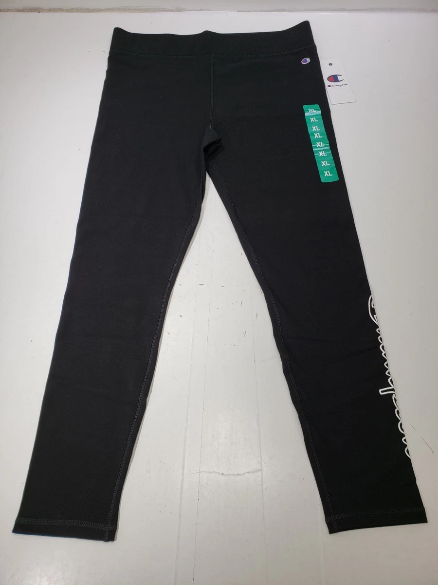 Champion Womens Leggings Workout Yoga Pants Everyday Script Logo Stretch  Size XL